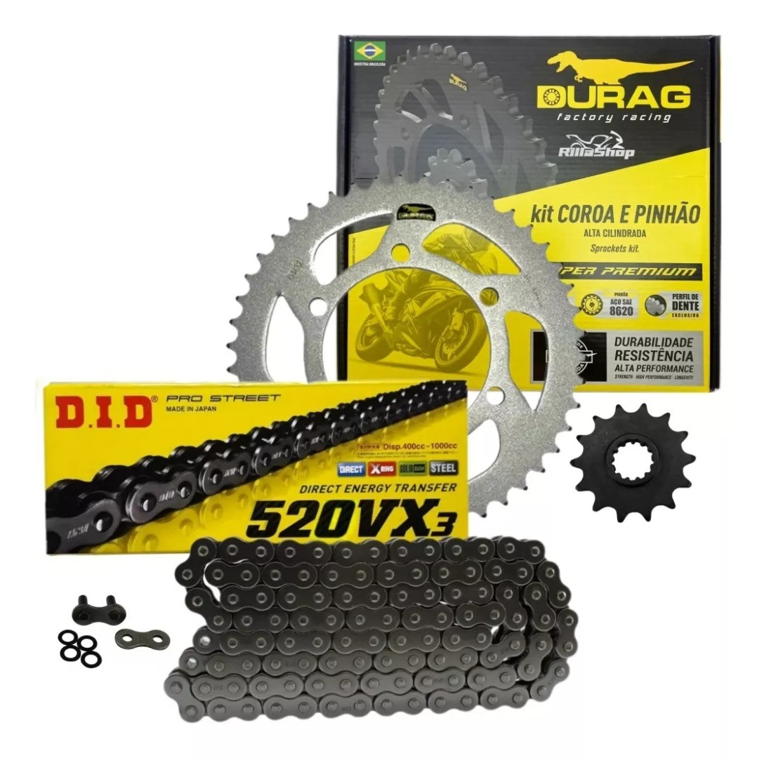 Kit Relação Did 520 Vx3 112l Durag 46/14 Kawasaki KLE 300 Versys-X 17/24