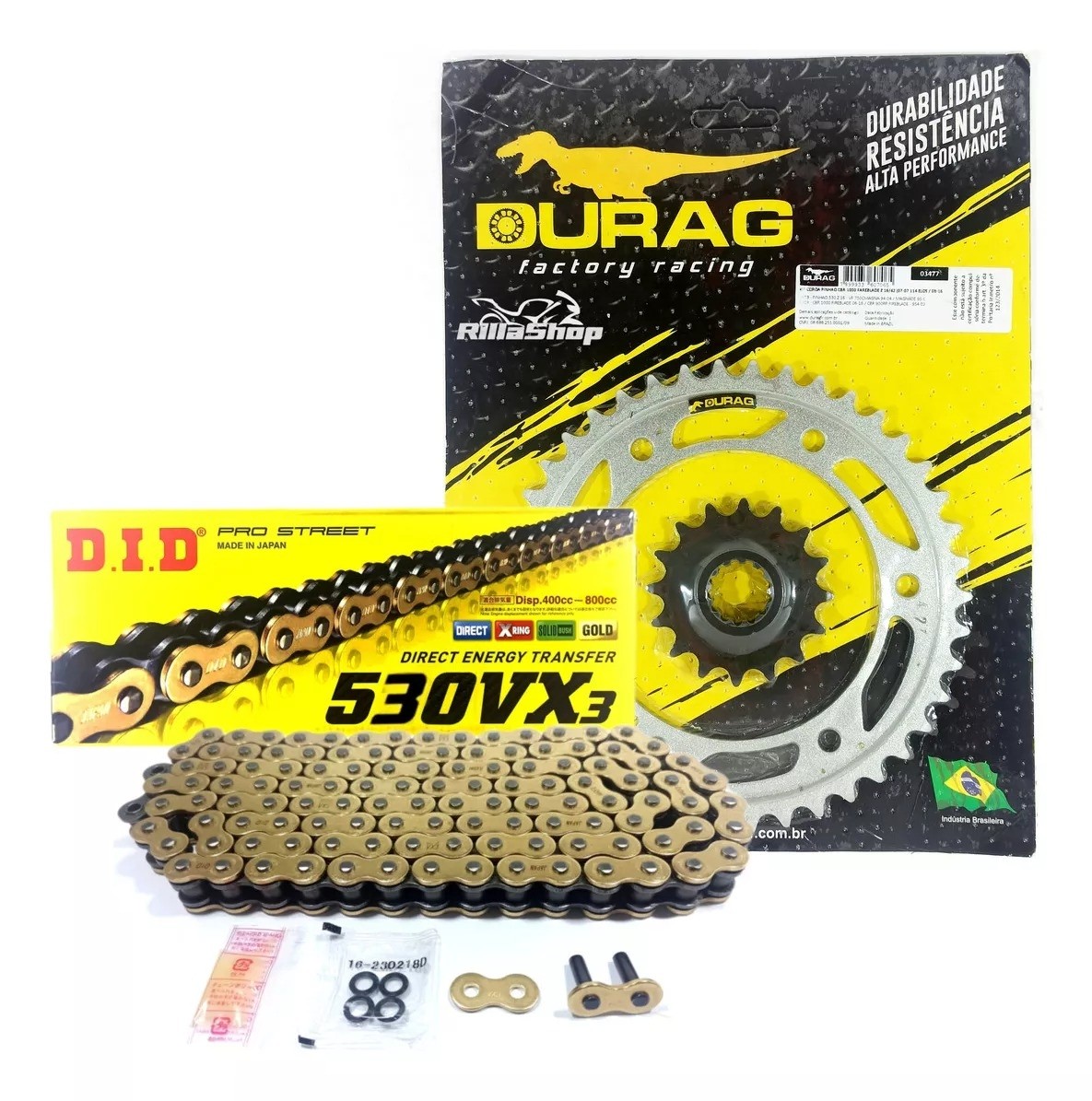 Kit Relação Did 530 Vx3 Dourada Durag 42/16 Honda CBR 1000 RR Fireblade/Repsol 07/16