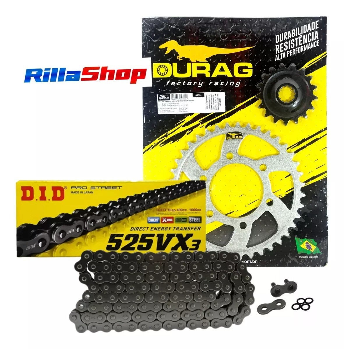 Kit Relação Did 525 Vx3 114l Durag 39/17 Kawasaki Ninja ZX 10 R 16/24