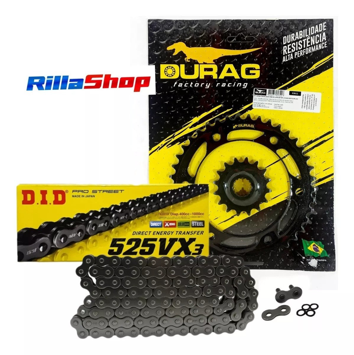 Kit Relação Did 525 Vx3 116l Durag 42/16 BMW F 800 GS 07/18 10,5mm