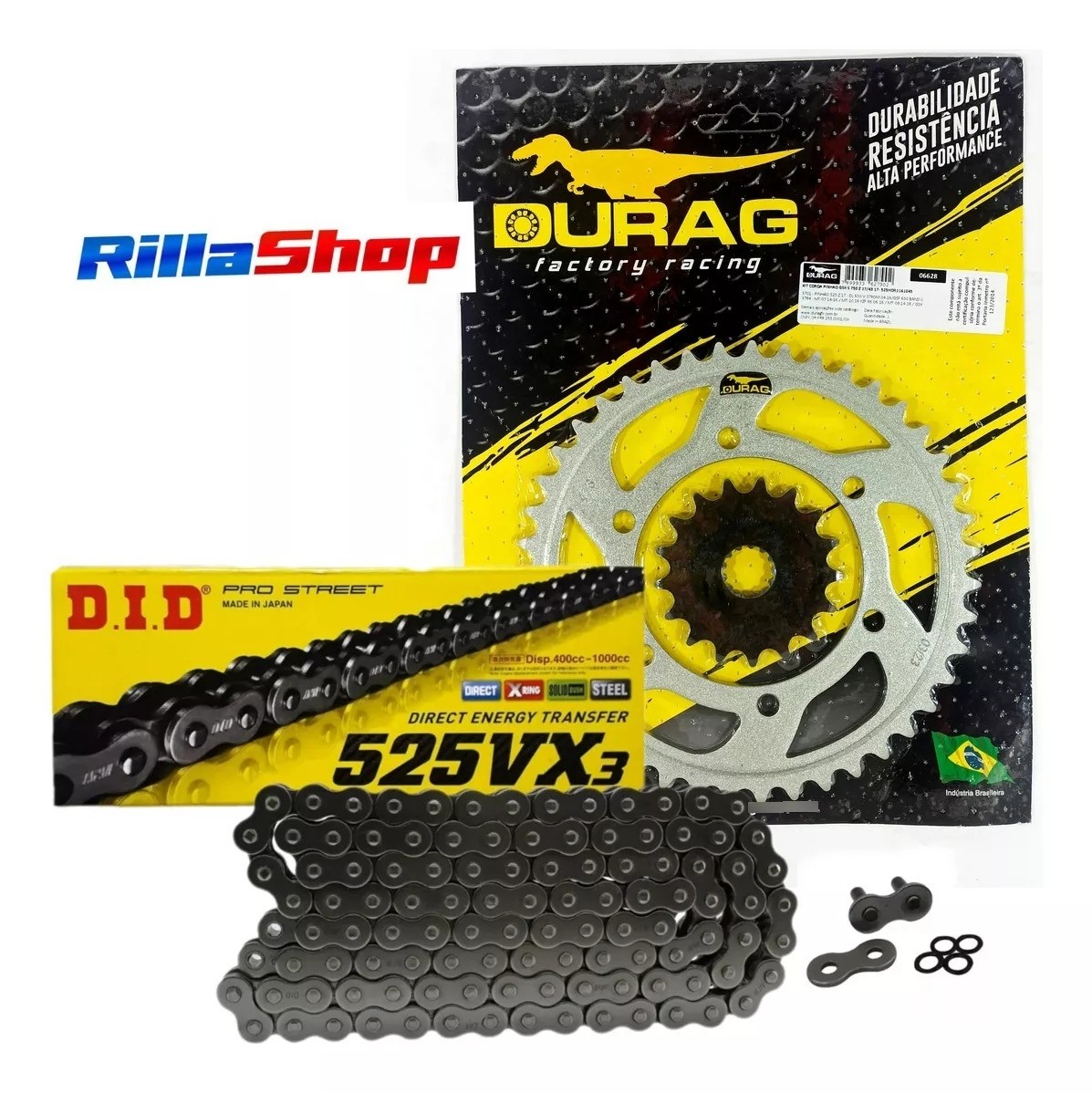 Kit Relação Did 525 Vx3 114l Durag 43/17 Suzuki GSX S 750 17/24