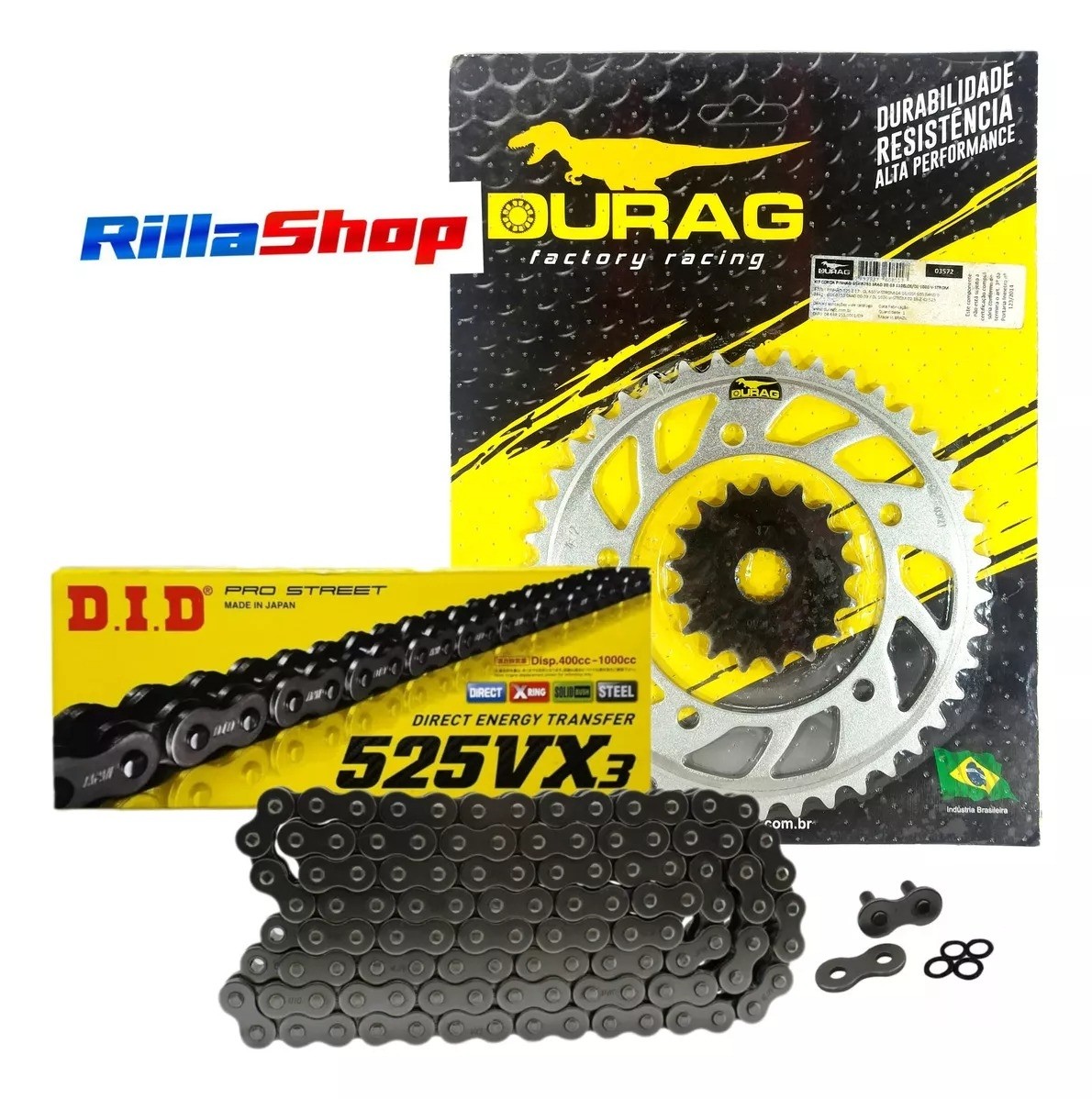Kit Relação Did 525 Vx3 120l Durag 42/17 Suzuki DL 1000 V-Strom 02/20