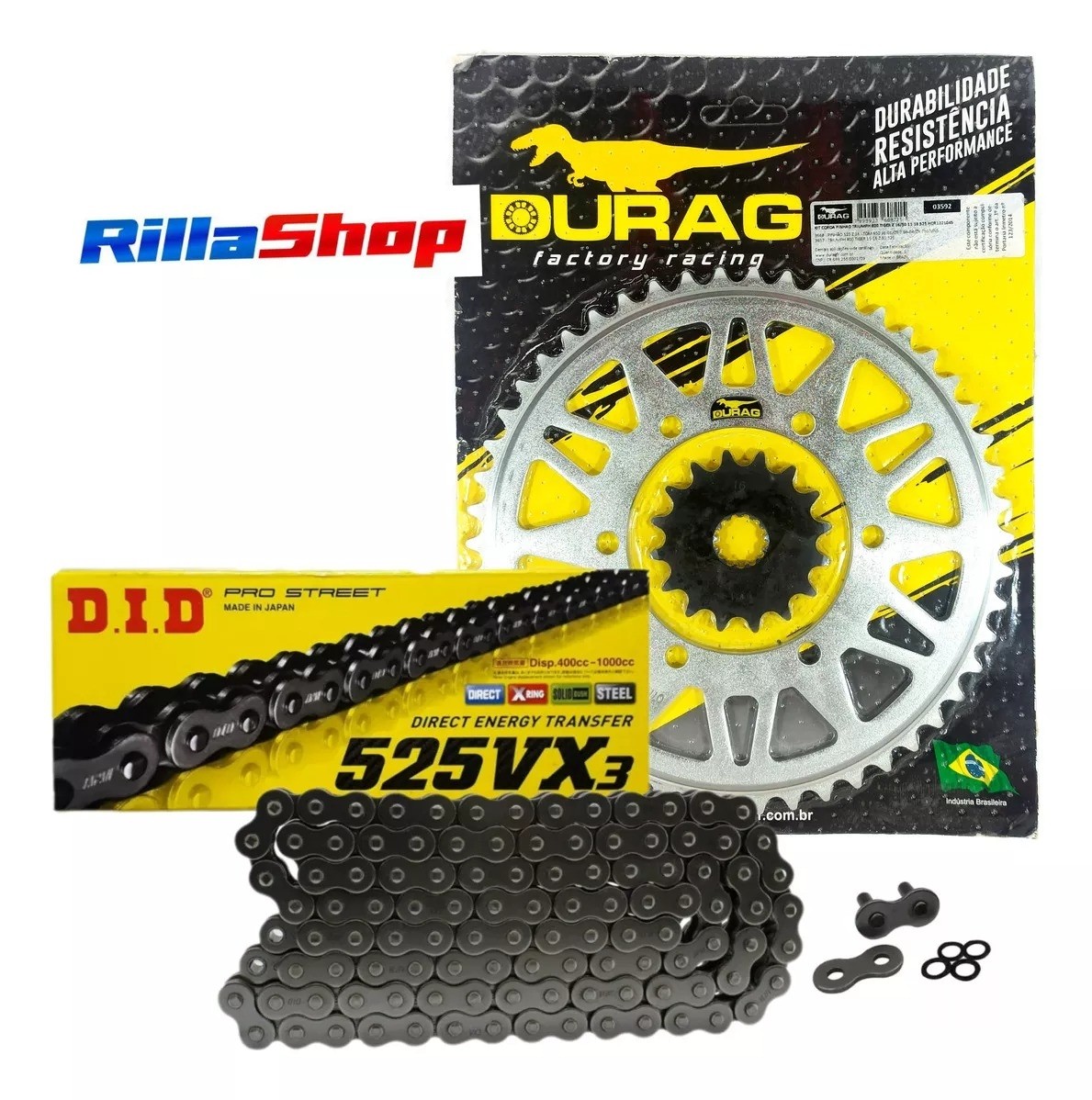 Kit Relação Did 525 Vx3 122l Durag 50/16 Triumph Tiger 800 11/20