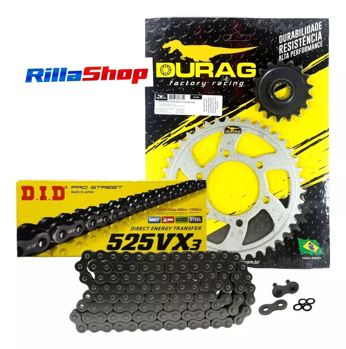 Kit Relação Did 525 Vx3 110l Durag 41/17 Kawasaki Ninja ZX 10 R 08/10