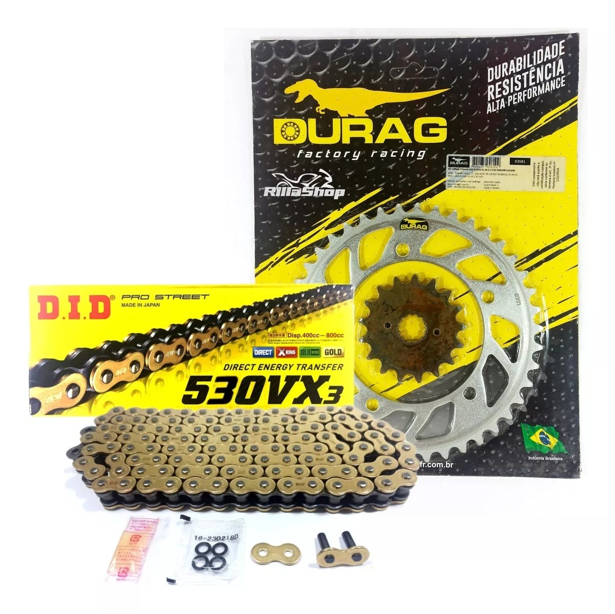 Kit Relação Did 530 Vx3 Dourada Durag 42/17 Suzuki GSX R 1000 01/06