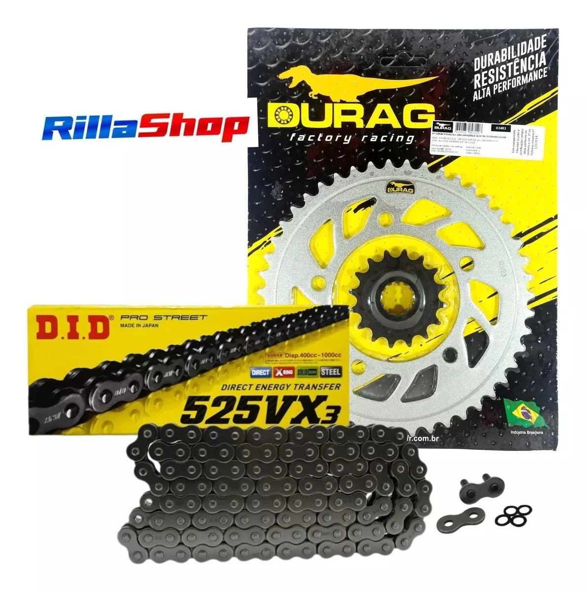 Kit Relação Did 525 Vx3 112l Durag 47/16 Honda XL 1000 Varadero 99/13