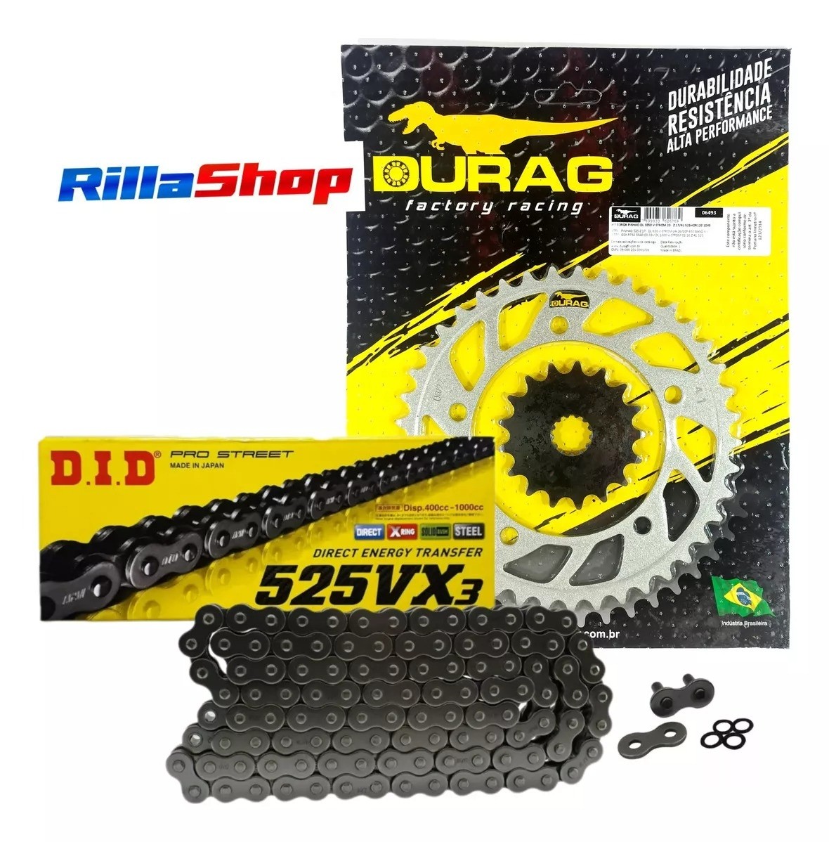Kit Relação Did 525 Vx3 120l Durag 41/17 Suzuki DL 1050 V-Strom STD/XT 20/24