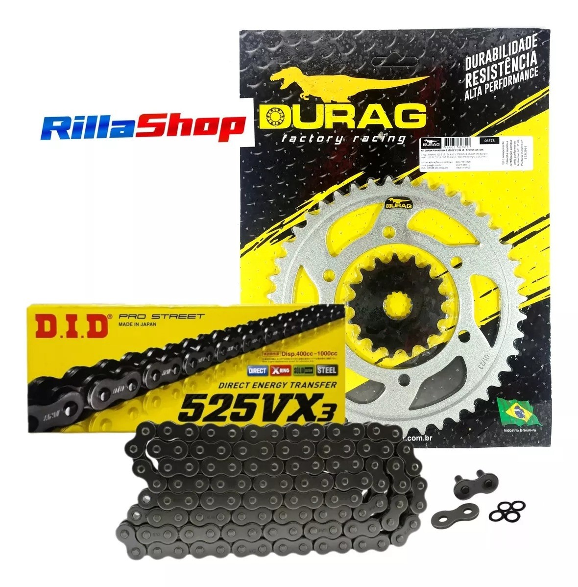 Kit Relação Did 525 Vx3 116l Durag 44/17 Suzuki GSX S 1000 A/FA 15/22