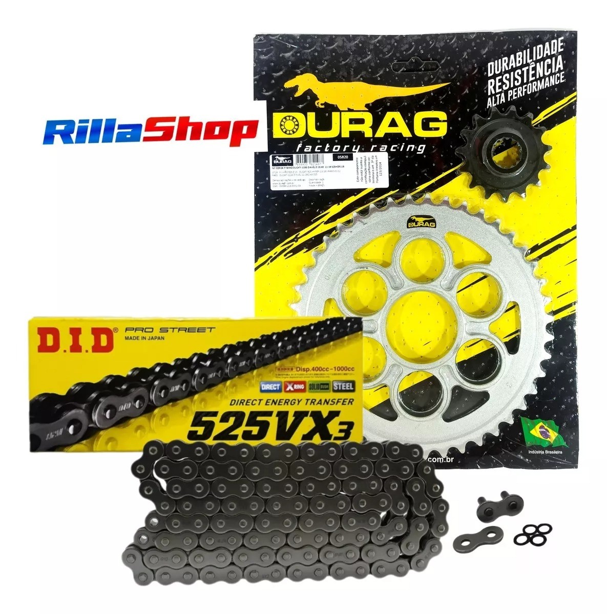 Kit Relação Did 525 Vx3 118l Durag 43/15 Ducati Diavel 1198 11/18
