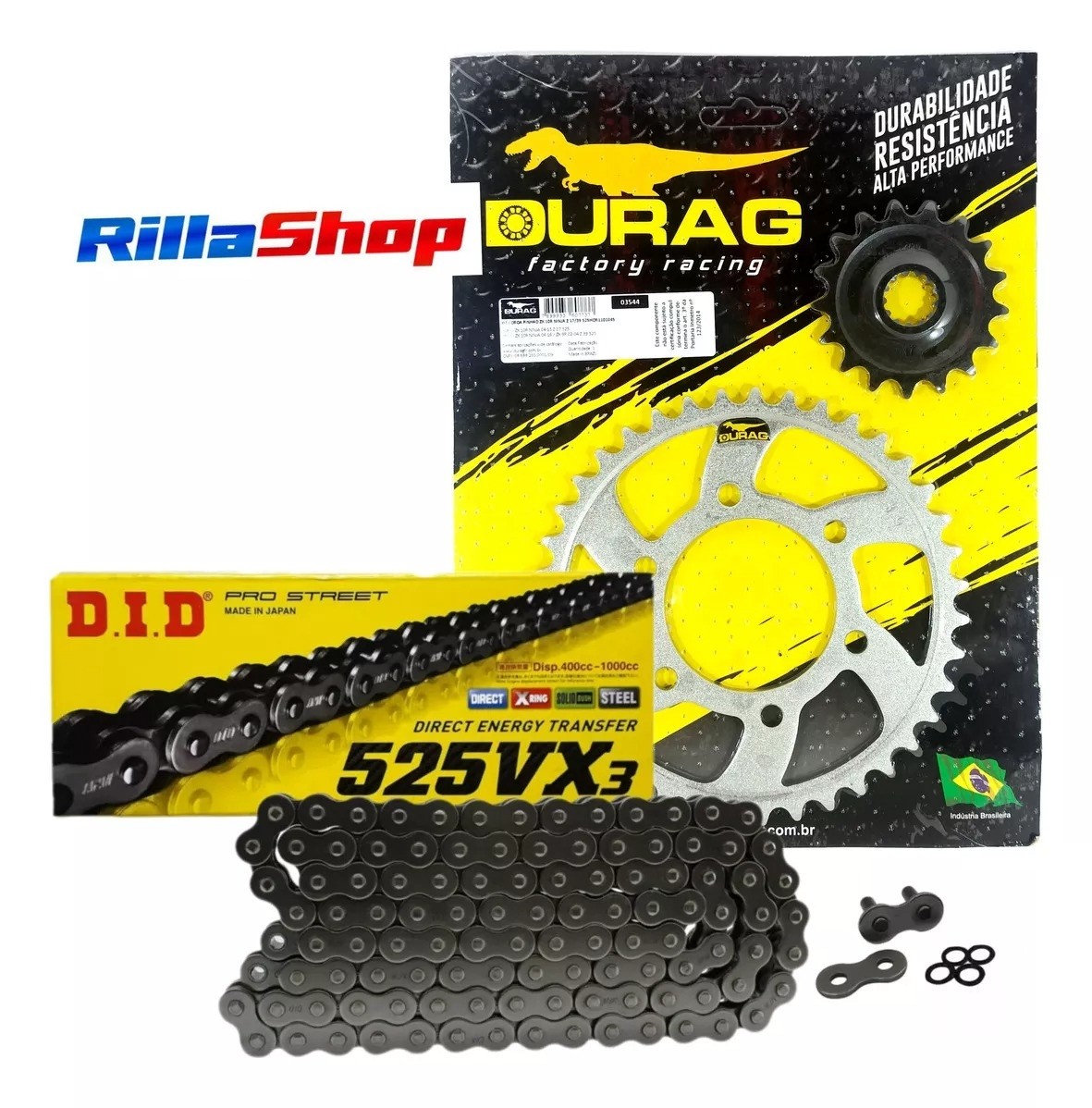 Kit Relação Did 525 Vx3 110l Durag 39/17 Kawasaki Ninja ZX 10 R 04/05-11/15