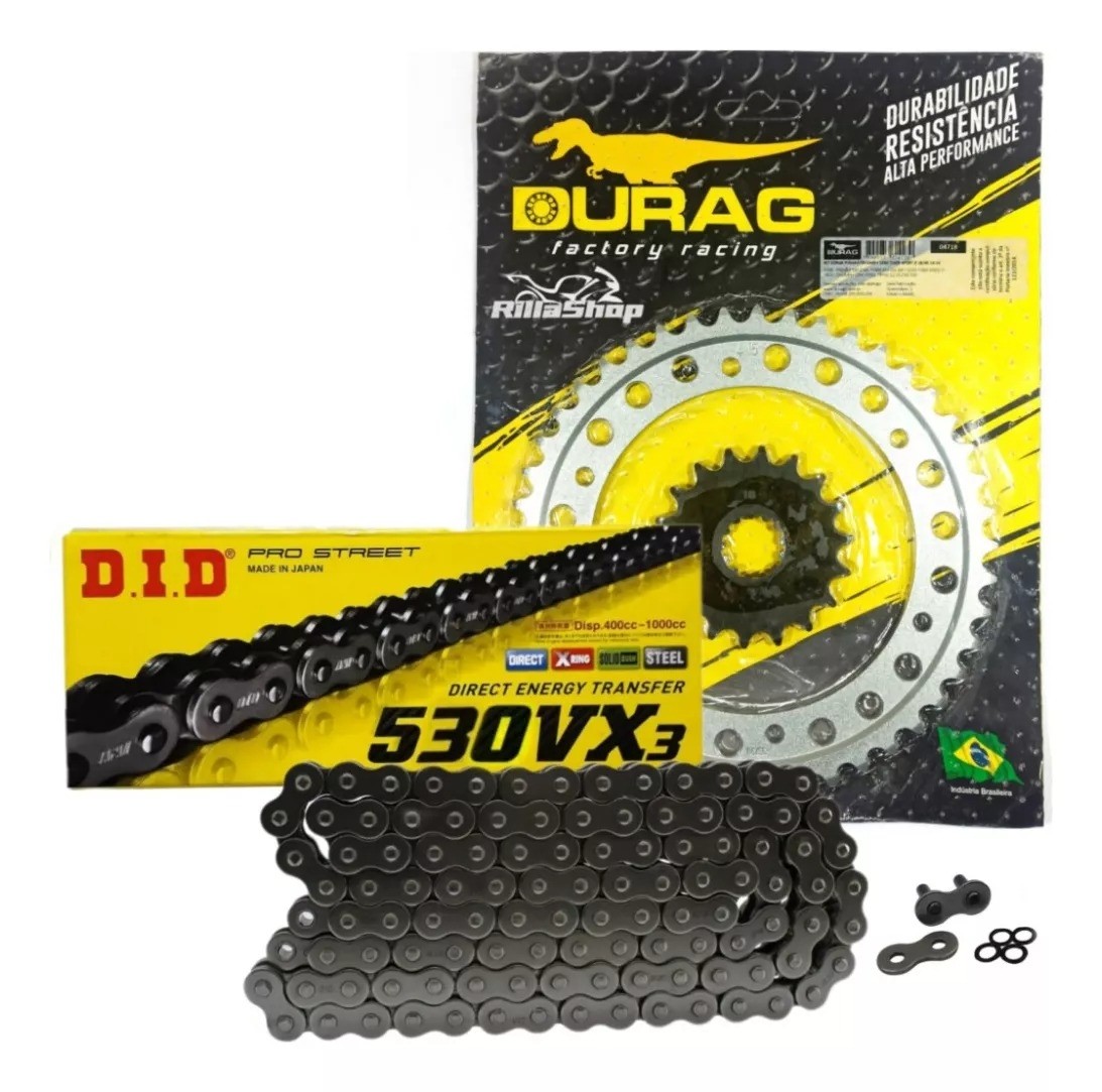 Kit Relação Did 530 Vx3 120l Durag 45/18 Triumph 1050 Tiger Sport 14/18