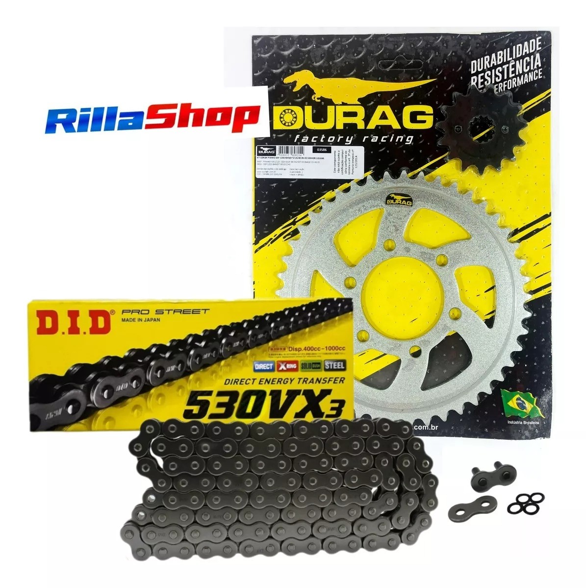 Kit Relação Did 530 Vx3 110l Durag 45/15 Suzuki GSF 1200 Bandit 94/05