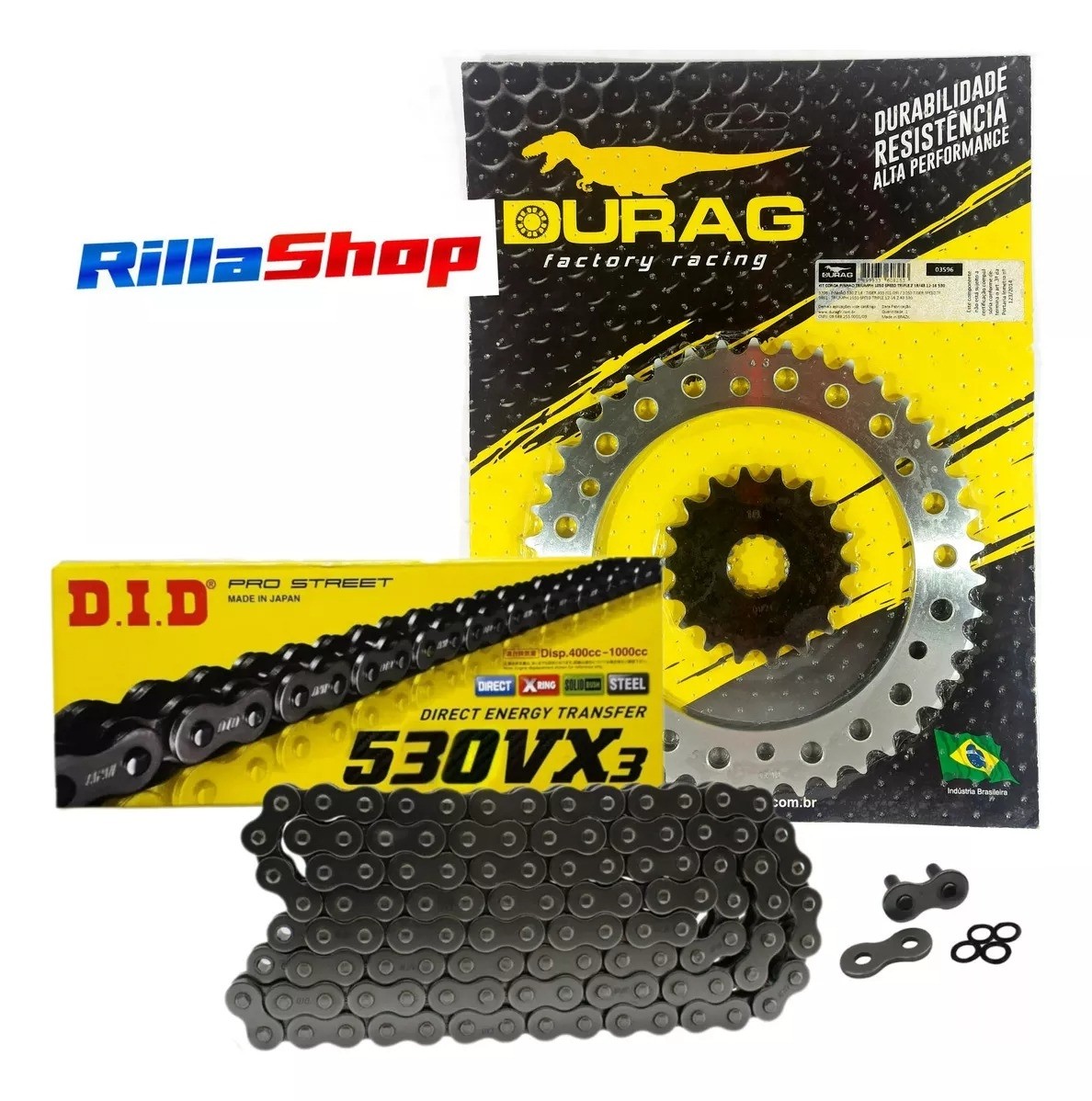 Kit Relação Did 530 Vx3 108l Durag 43/18 Triumph 1050 Speed Triple 12/21