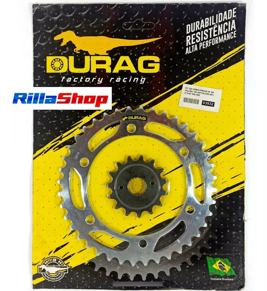 Kit Coroa E Pinhão Durag 520 40/15 Honda Nx4 Falcon 99/17