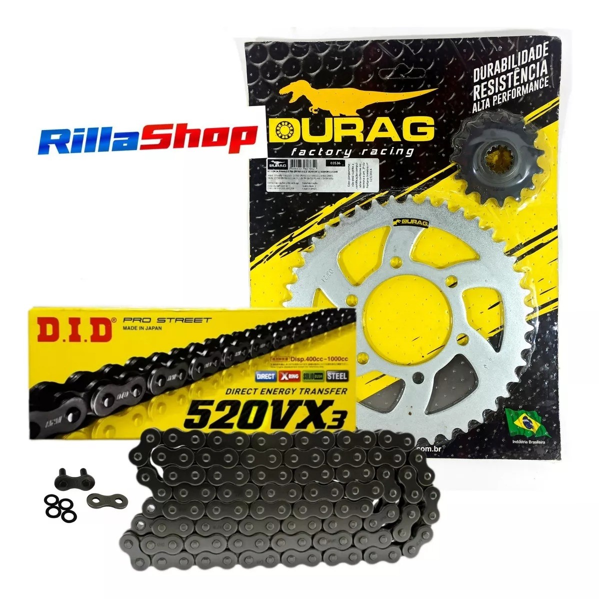 Kit Relação Did 520 Vx3 112l Durag 43/15 Kawasaki Z 750 04/12