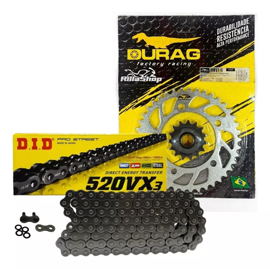 Kit Relação Did 520 Vx3 112l Durag 41/15 Honda CB 500 X/F CBR 500 R 13/18