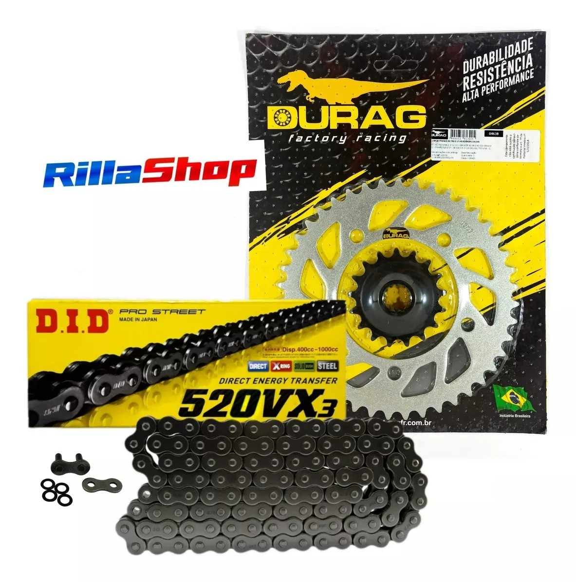 Kit Relação Did 520 Vx3 114l Durag 43/17 Honda NC 750 X STD/ABS 15/24