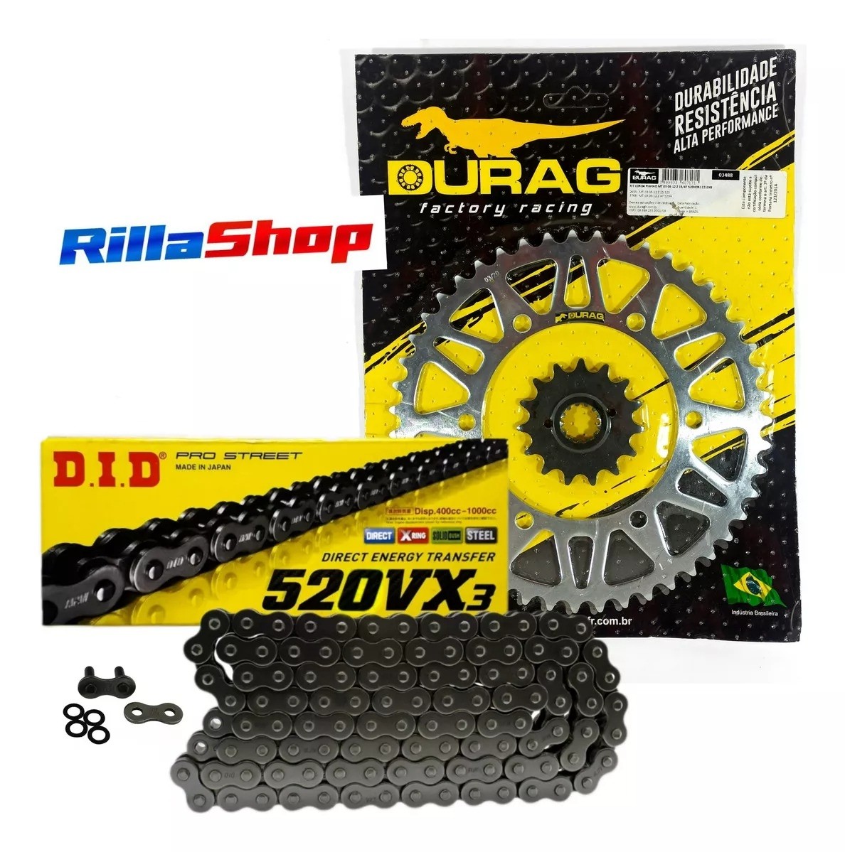 Kit Relação Did 520 Vx3 112l Durag 47/15 Yamaha MT 03 660cc 06/13