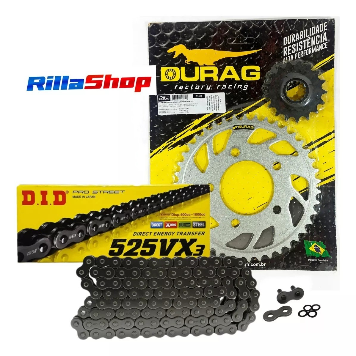 Kit Relação Did 525 Vx3 124l Durag 42/17 Honda CRF 1000 L Africa Twin 16/22