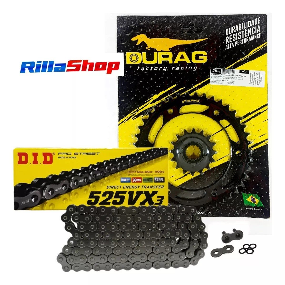 Kit Relação Did 525 Vx3 116l Durag 42/16 BMW F 800 GS 07/18 8,5mm