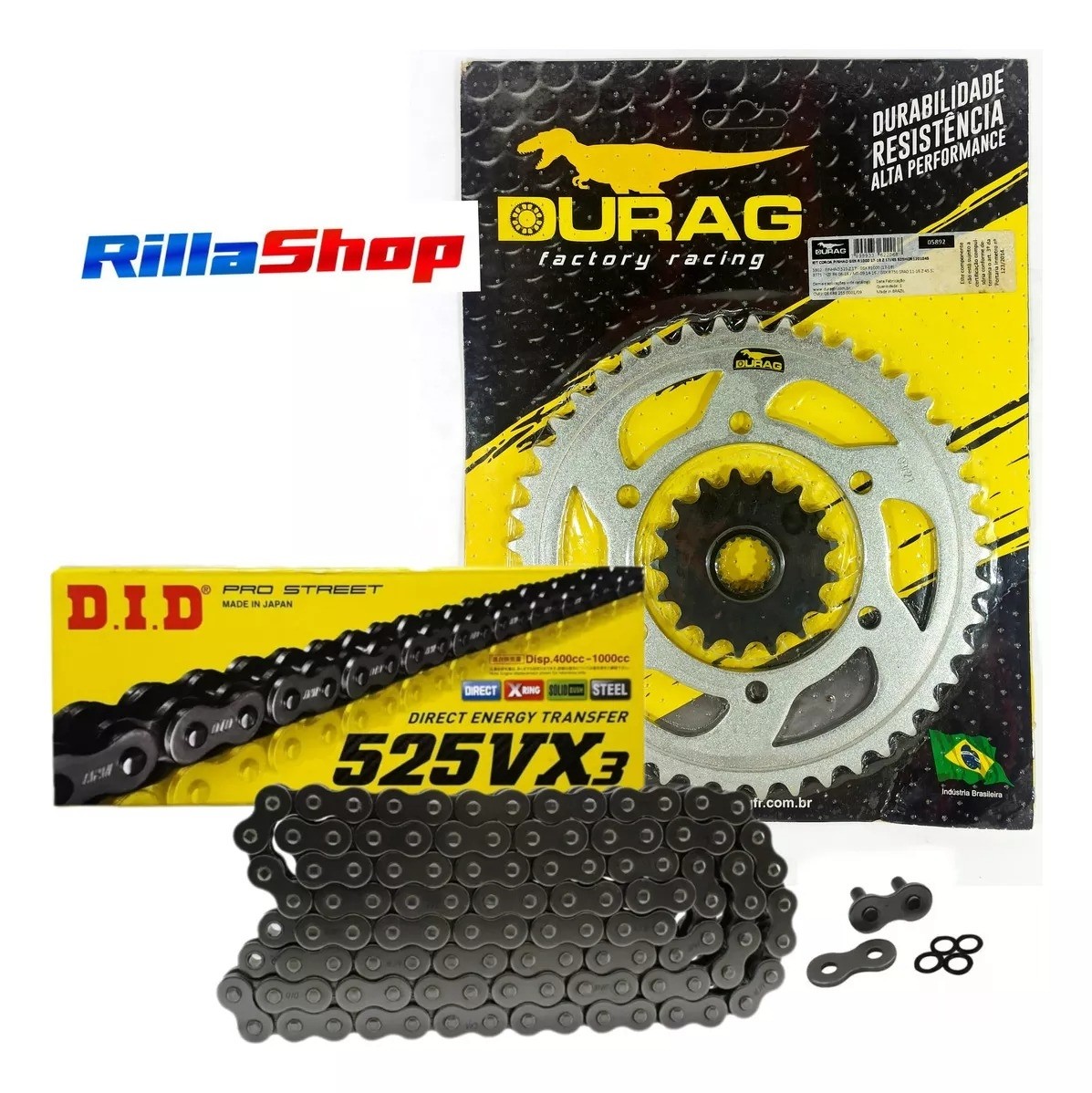 Kit Relação Did 525 Vx3 120l Durag 45/17 Suzuki GSX R 1000 17/23