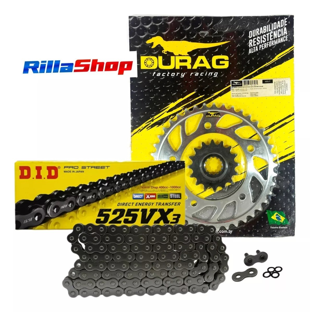 Kit Relação Did 525 Vx3 114l Durag 41/16 Yamaha YZF R1 15/22