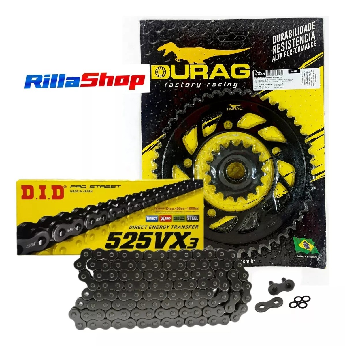 Kit Relação Did 525 Vx3 124l Durag 47/17 BMW F 750 GS 18/23 12,5mm
