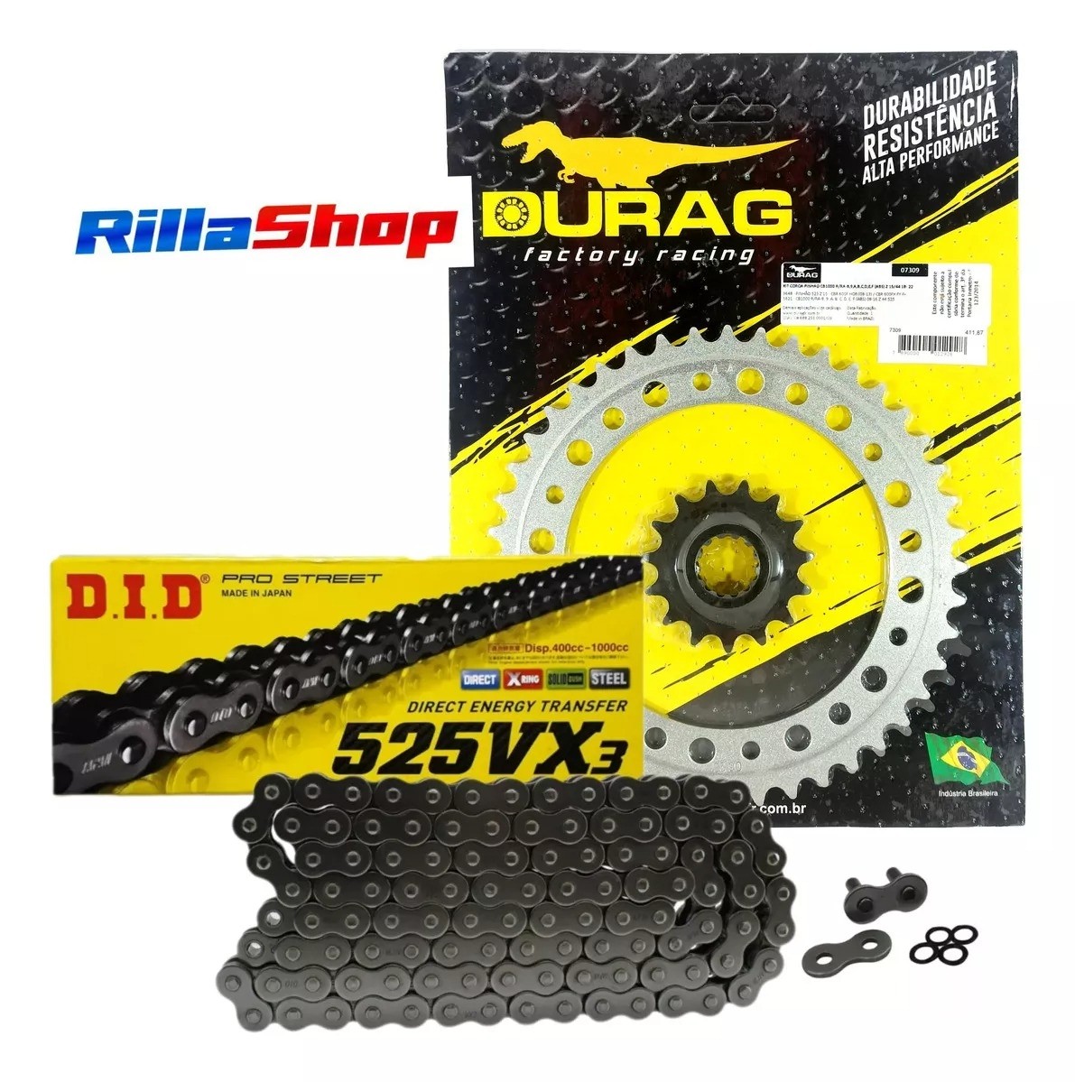 Kit Relação Did 525 Vx3 116l Durag 44/15 Honda CB 1000 R Neo/Black 18/24