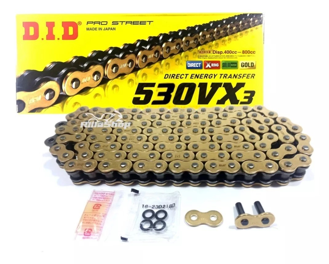 Corrente Gold C Retentor Did 530 Vx3 120l Street Até 1100cc
