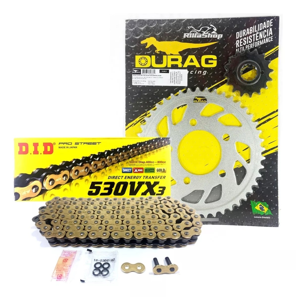 Kit Relação Did 530 Vx3 Dourada Durag 45/16 Honda Cbx 750 Four 86/95