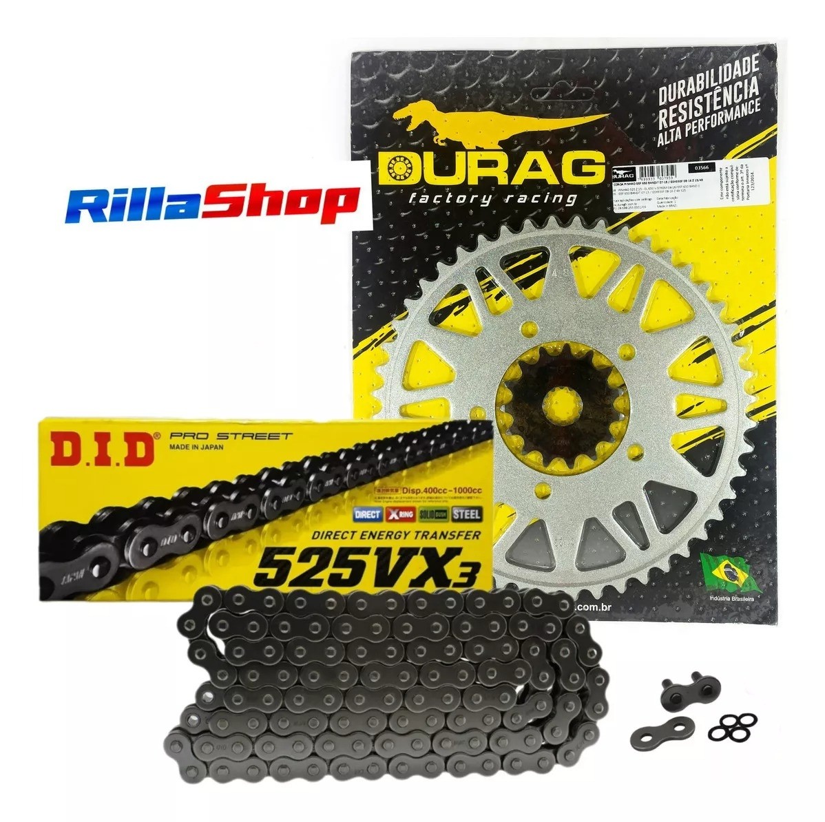 Kit Relação Did 525 Vx3 118l Durag 48/15 Suzuki GSF/GSX 650 07/16