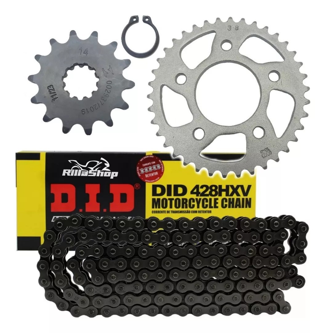 Kit Relação Corrente Retentor Did 428 38x14 Honda CBX 250 Twister 01/08