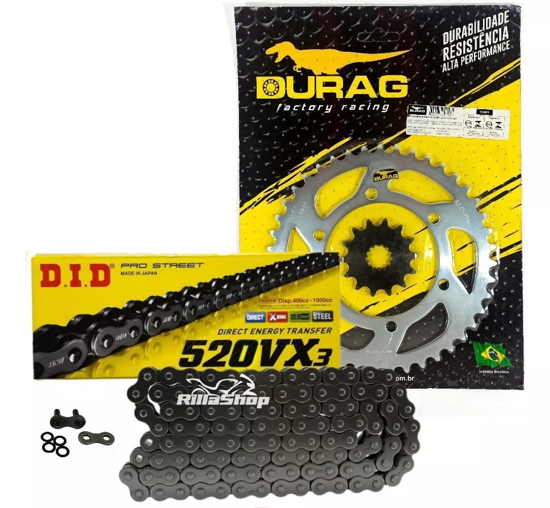 Kit Relação Did 520 Vx3 112l Durag 43/14 Yamaha MT 03 321cc STD/ABS 16/24