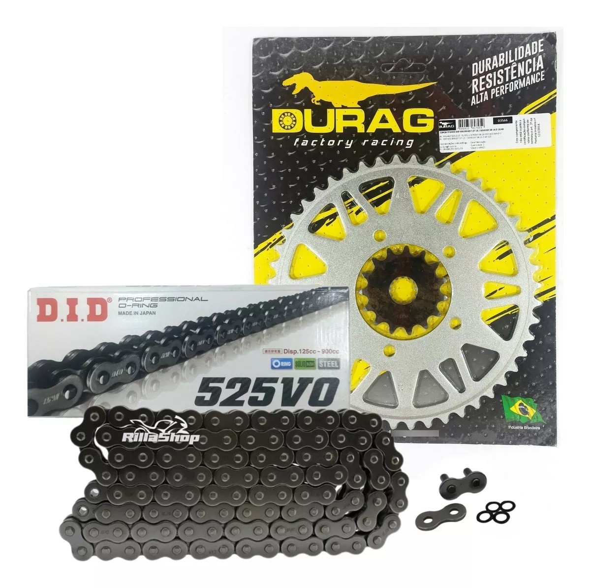 Kit Relação Did 525 V0 118l Durag 48/15 GSF 650 Bandit N/S 07/16 GSX 650 F 08/16