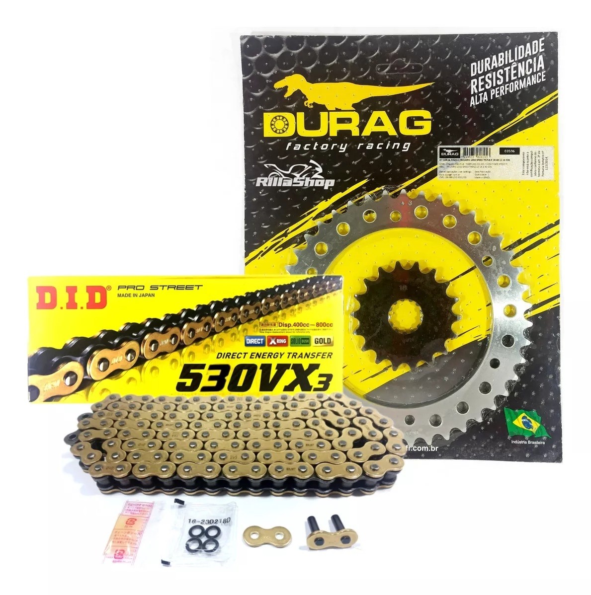 Kit Relação Did 530 Vx3 Dourada Durag 43/18 Triumph 1050 Speed 12/21