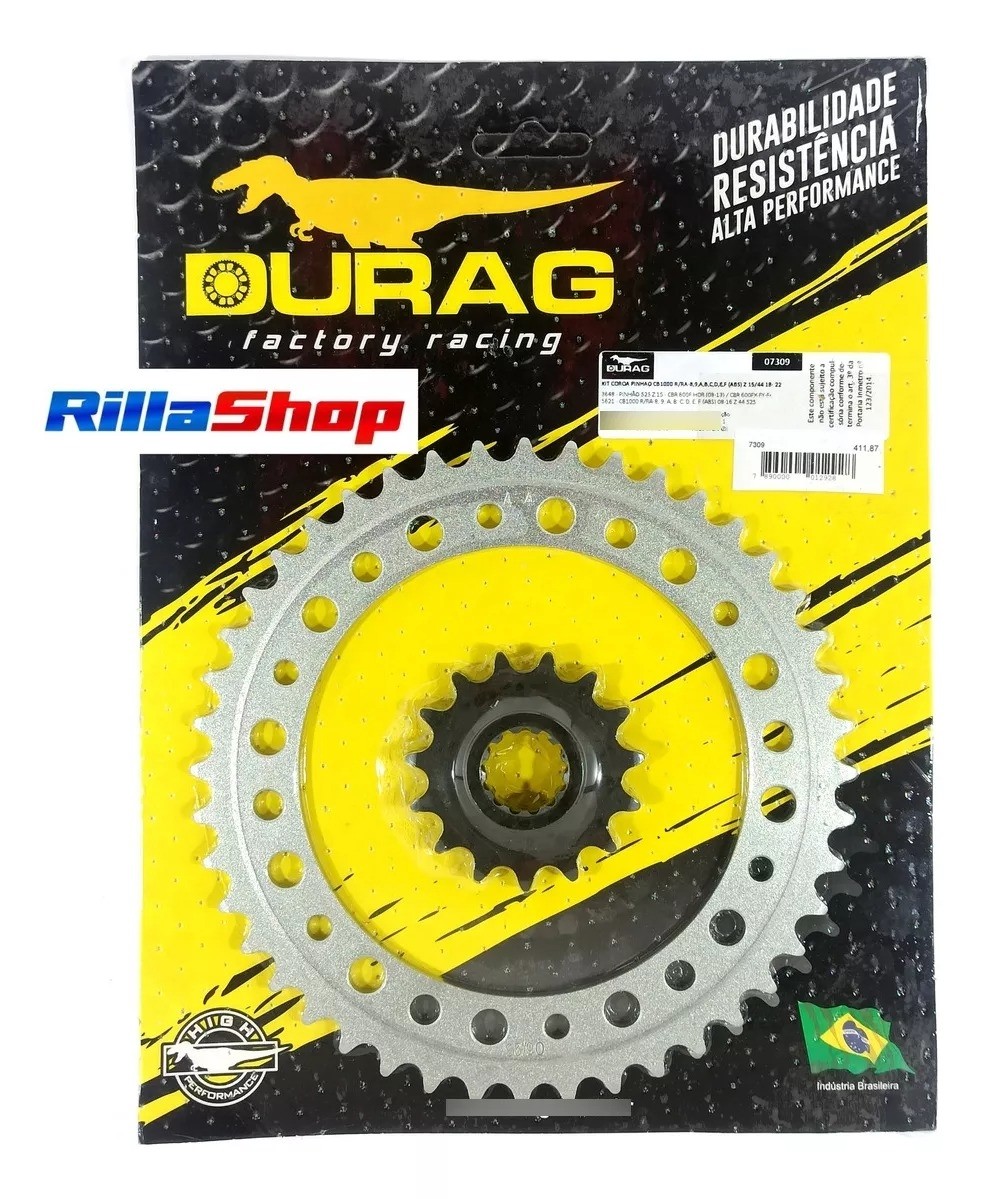 Kit Coroa E Pinhão Durag 525 44/15 Honda Cb 1000 R 18/24