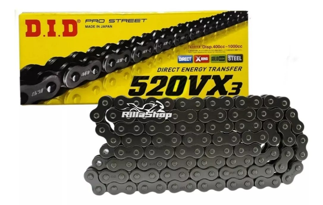 Corrente C/ Retentor Did 520 Vx3 112l Bmw 650 Xtz 750 Cb 500