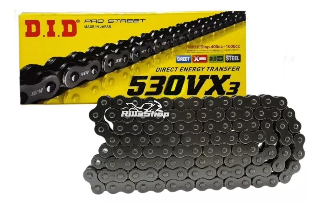 Corrente C/ Retentor Did 530 Vx3 114l Cbx750 Mt01 R1 Cbr1000