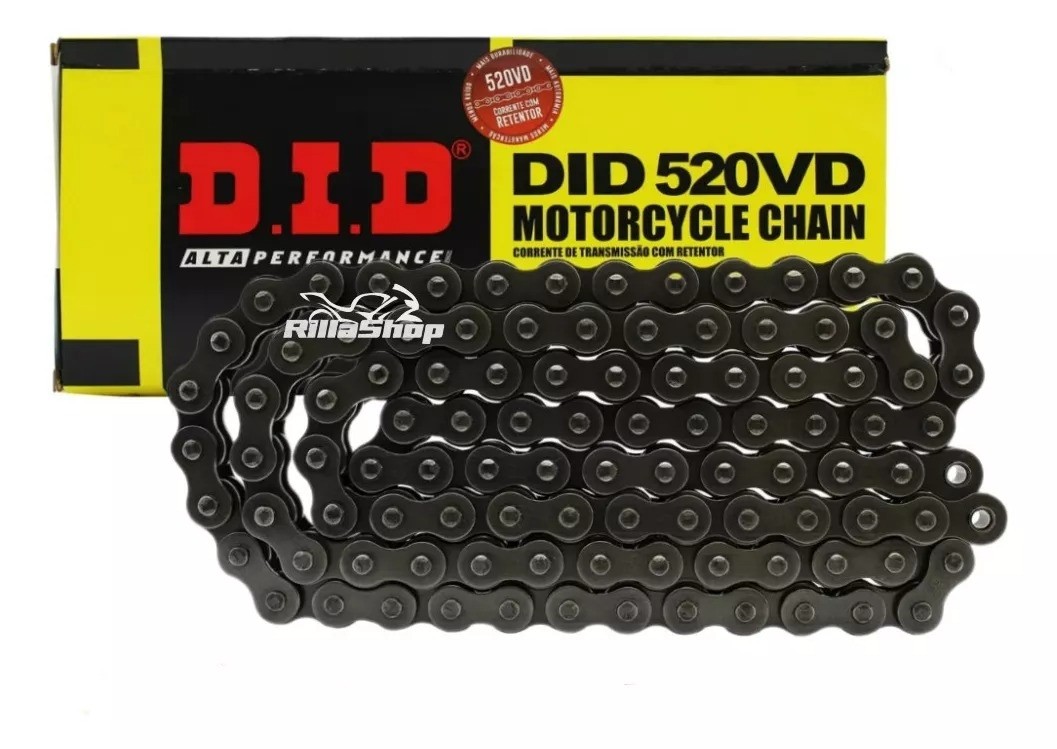 Corrente C/ Retentor Did 520 Vd 108 L Xr 200 Nx 200 Cbr 250