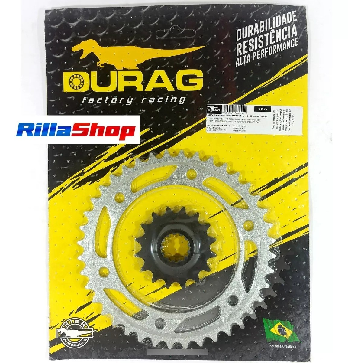 Kit Coroa Pinhão Durag 530 40/16 Cbr 1000 Rr Fireblade 04/05