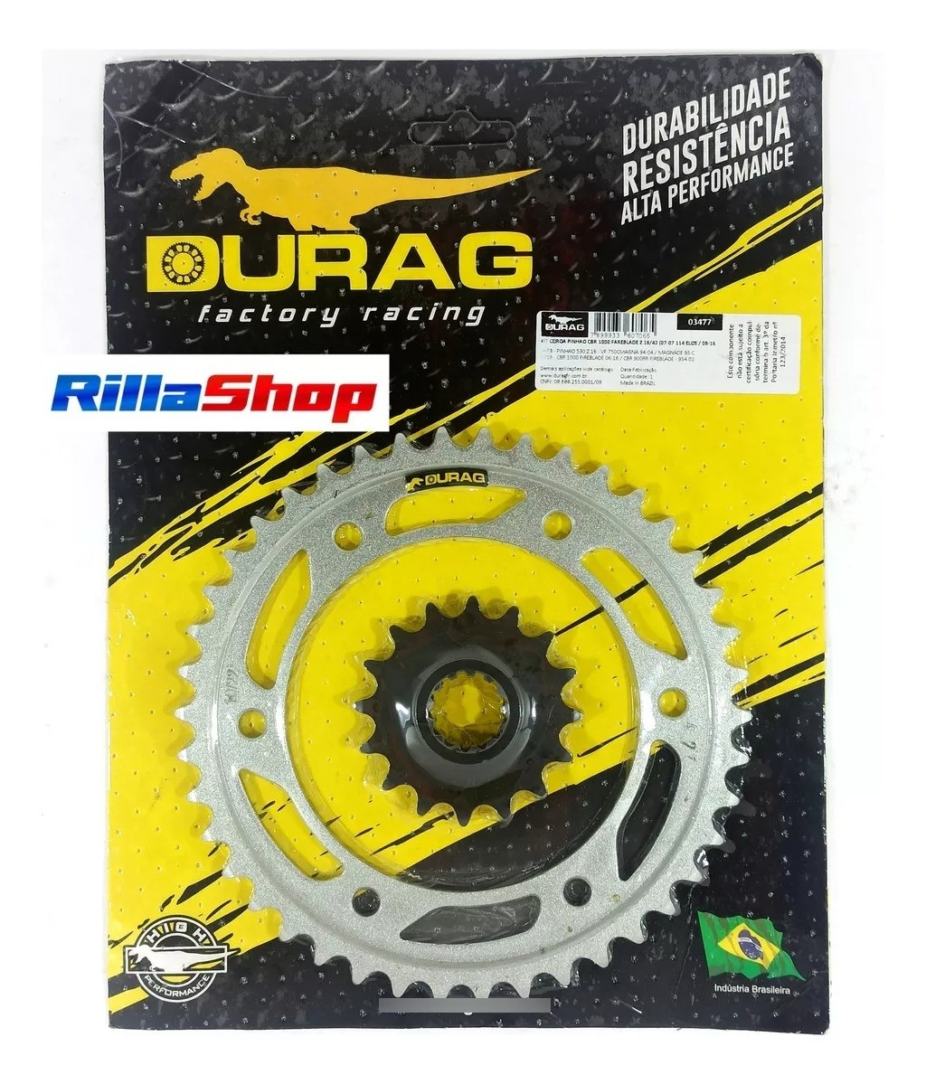 Kit Coroa Pinhão Durag 530 42/16 Cbr 1000 Rr Fireblade 07/16