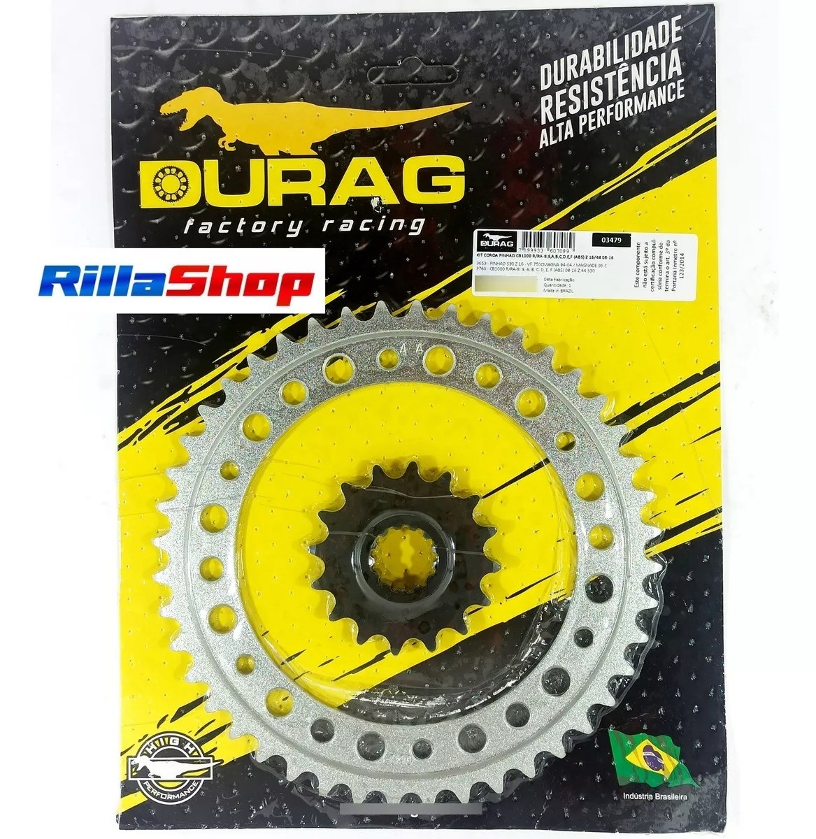 Kit Coroa E Pinhão Durag 530 44/16 Honda Cb 1000 R 07/17