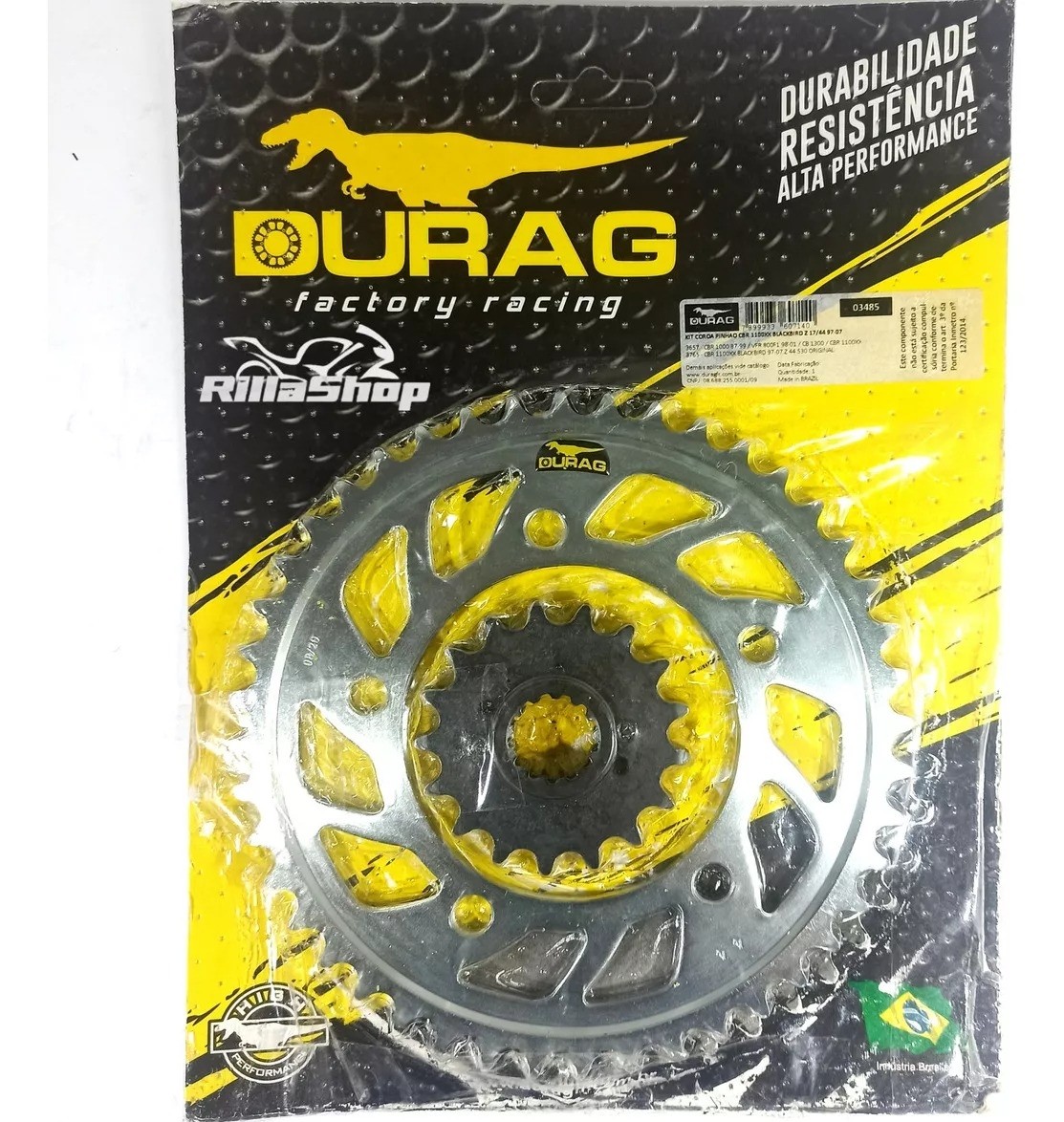 Kit Coroa Pinhão Durag 530 44/17 Cbr 1100 Xx Blackbird 97/07