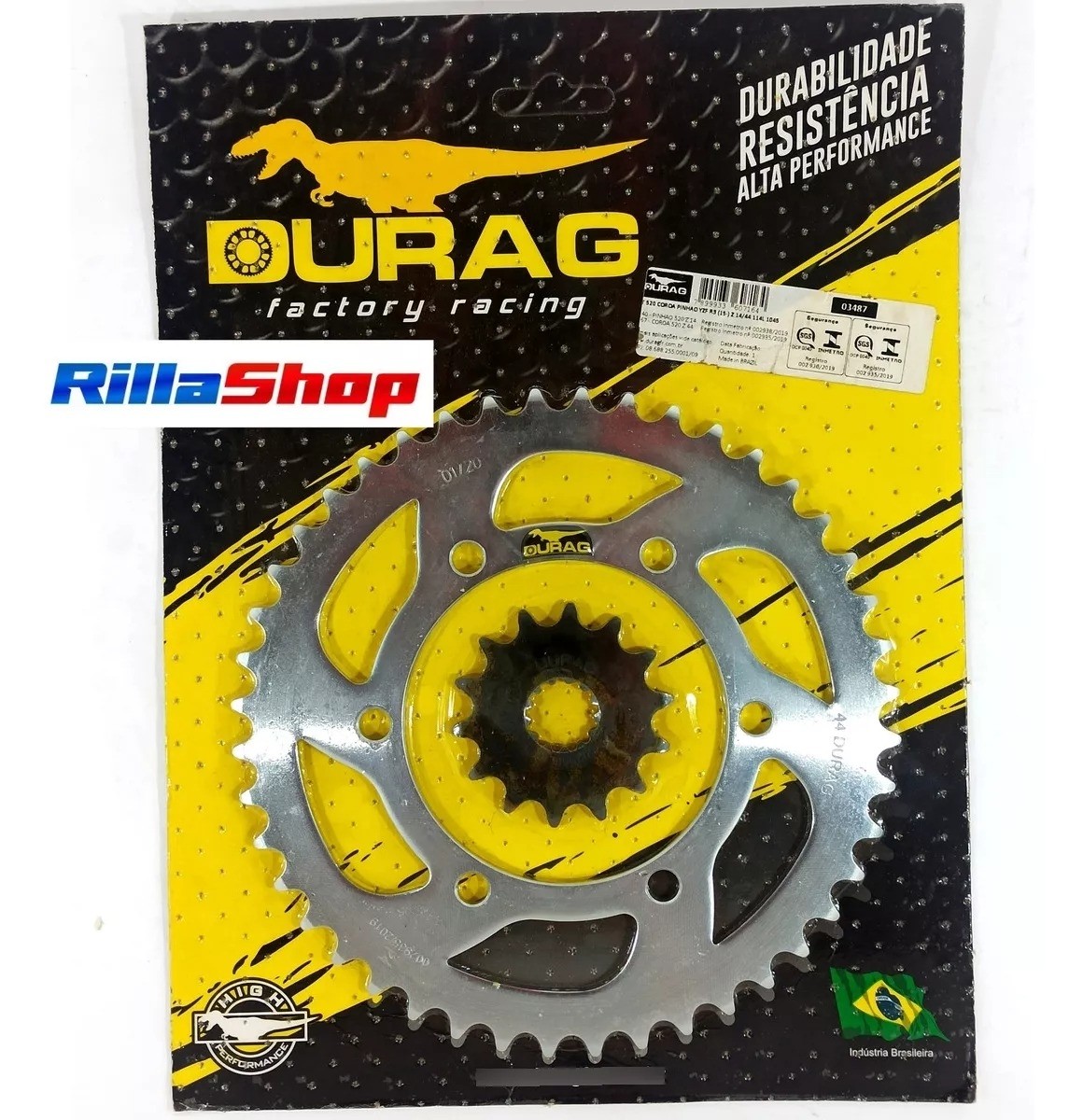Kit Coroa E Pinhão Durag 520 44/14 Yamaha Yzf R3 15/23