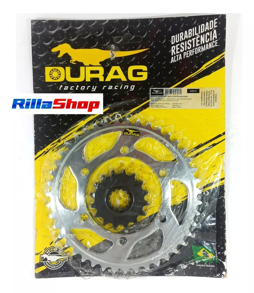 Kit Coroa E Pinhão Durag 530 43/16 Yamaha Yzf R1 98/03