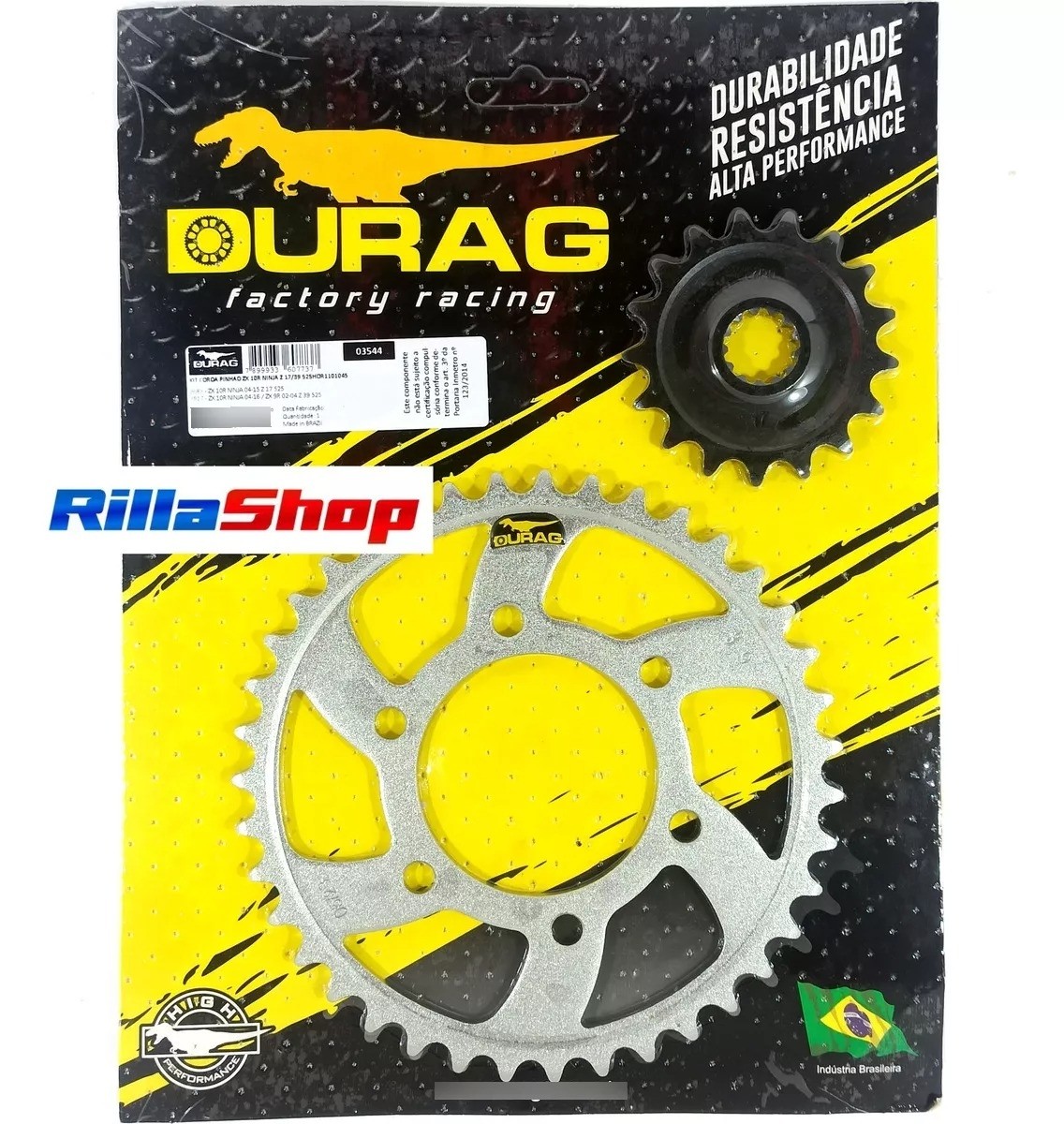 Kit Coroa Pinhão Durag 525 39/17 Ninja Zx 10 R 04/05 - 11/24