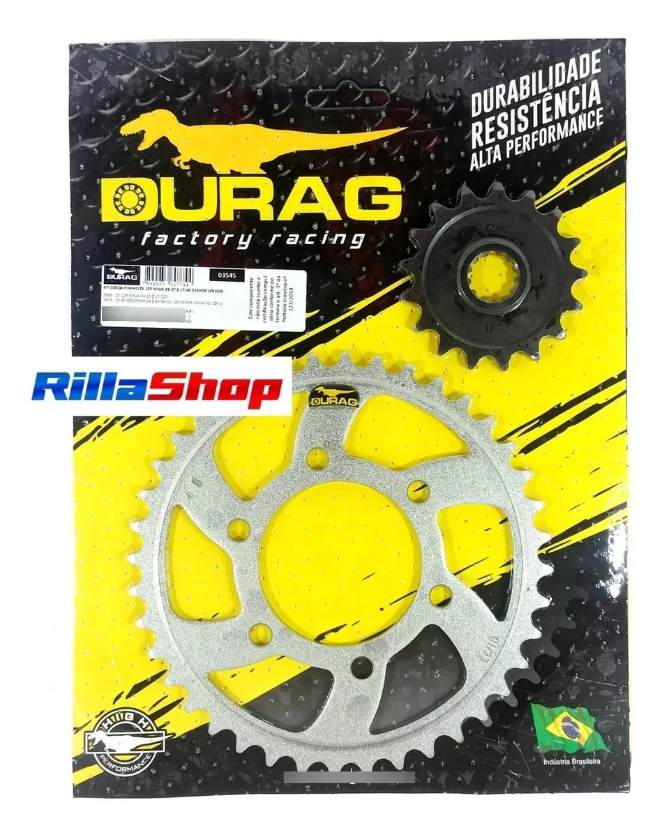 Kit Coroa E Pinhão Durag 525 40/17 Ninja Zx 10 R 06/07