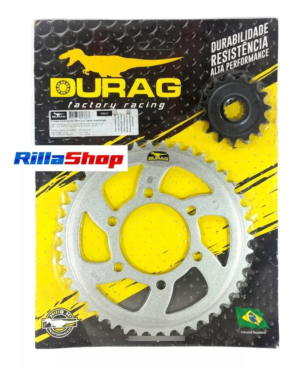 Kit Coroa E Pinhão Durag 525 43/15 Versys 1000 Z 1000 12/23