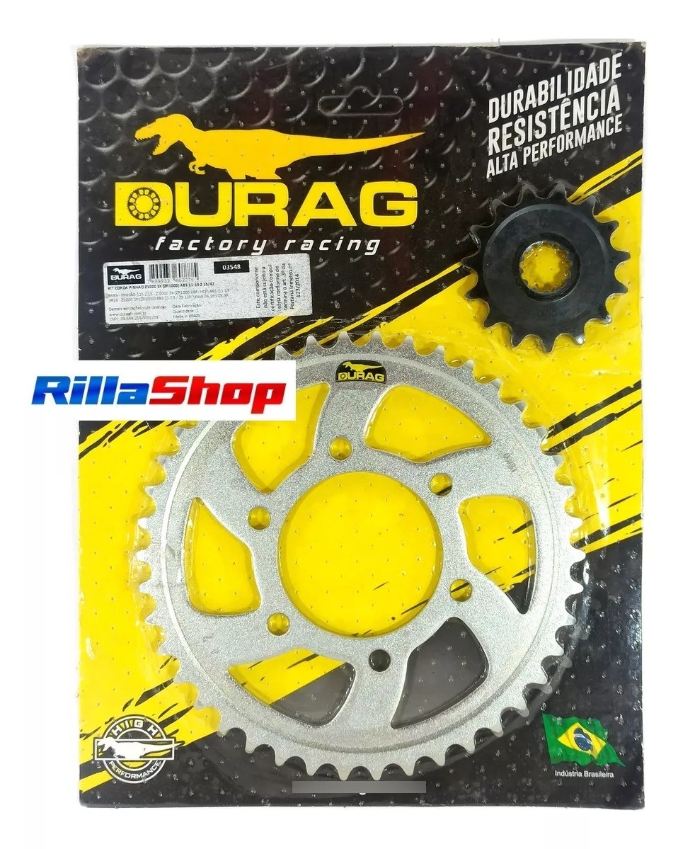 Kit Coroa E Pinhão Durag 525 42/15 Kawasaki Z 1000 Abs 11/13