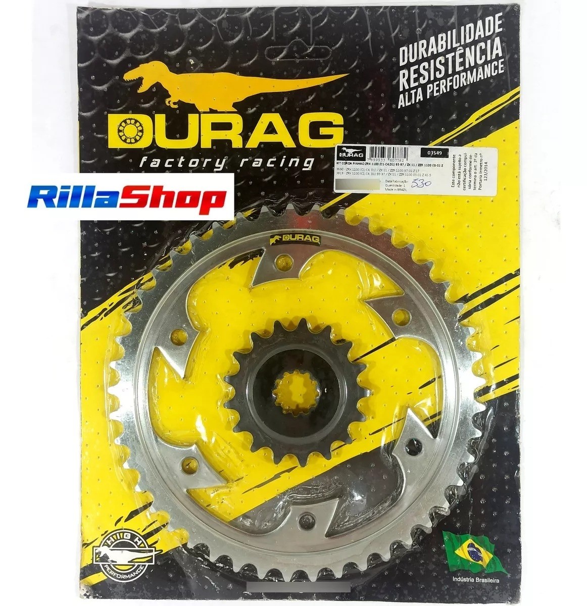 Kit Coroa Pinhão Durag 530 45/17 Kawasaki Zrx Zzr 1100 Zx 11